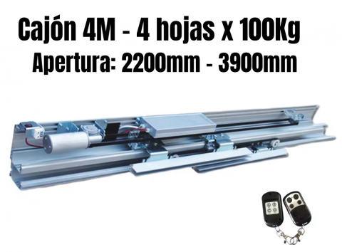Motor Puerta Auto. Cristal Telescópico HULK 4M